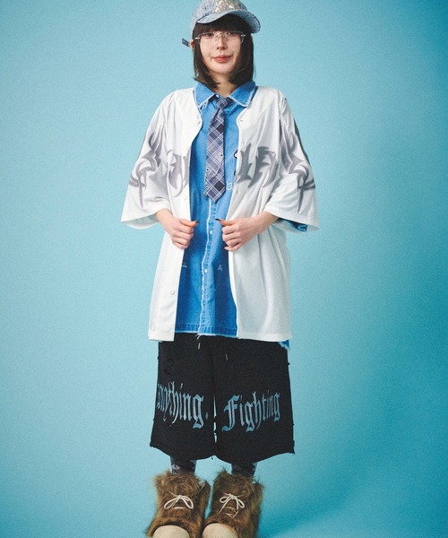 GALFY(ガルフィー)の「GALFY-部族長メッシュシャツ(その他トップス・メンズ・ブラック/ホワイト・L/XL)」の8枚目の写真