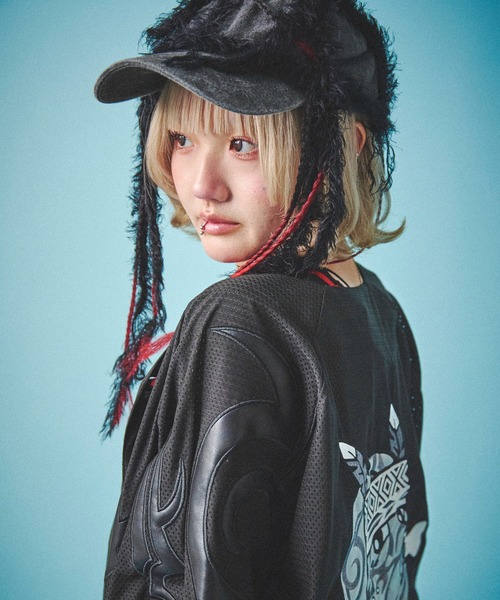 GALFY(ガルフィー)の「GALFY-部族長メッシュシャツ(その他トップス・メンズ・ブラック/ホワイト・L/XL)」の13枚目の写真