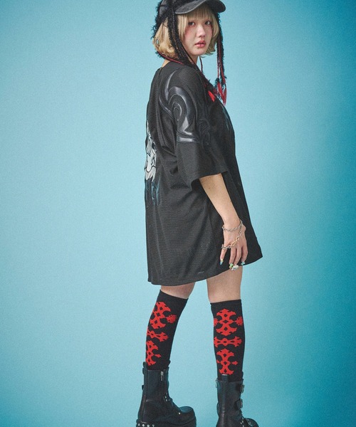 GALFY(ガルフィー)の「GALFY-部族長メッシュシャツ(その他トップス・メンズ・ブラック/ホワイト・L/XL)」の19枚目の写真