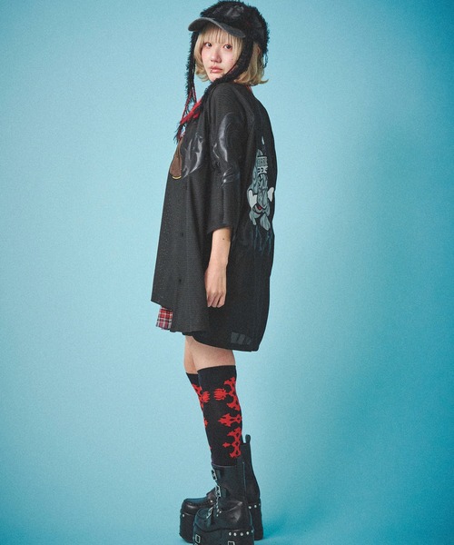 GALFY(ガルフィー)の「GALFY-部族長メッシュシャツ(その他トップス・メンズ・ブラック/ホワイト・L/XL)」の21枚目の写真