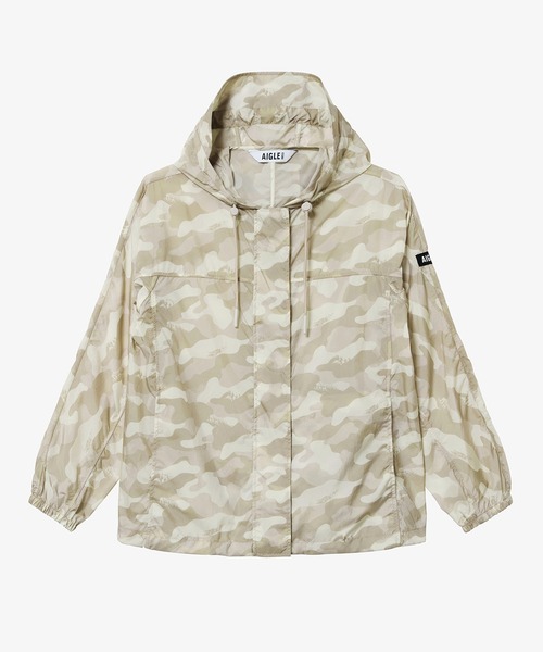 セール】UVカット 撥水パッカブルプリントナイロンジャケット フラワー