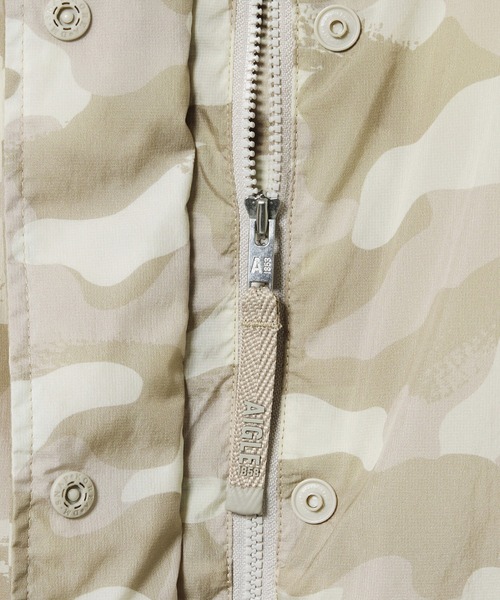 AIGLE（エーグル）の「UVカット 撥水パッカブルプリントナイロンジャケット フラワー柄 カモフラージュ柄（ナイロンジャケット・レディース・ホワイト/オフホワイト・38/36/40）」の9枚目の写真