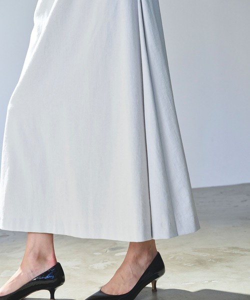 N.O.R.C（ノーク）の「【リネンオックス】サイドタックフレアスカート（スカート・レディース・ブラック/ホワイト・S/M）」の14枚目の写真