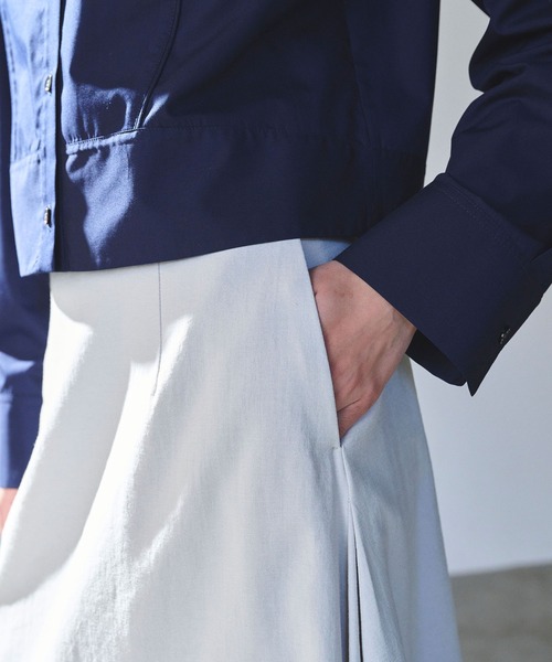 N.O.R.C（ノーク）の「【リネンオックス】サイドタックフレアスカート（スカート・レディース・ブラック/ホワイト・S/M）」の15枚目の写真