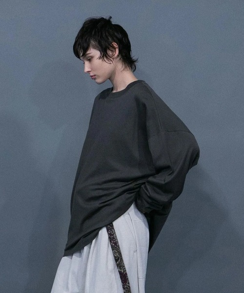 my beautiful landlet(マイビューティフルランドレット)の「【my beautiful landlet】 GIZANDY JERSEY L/S TEE(Tシャツ/カットソー・メンズ・ブラック/オリーブ/ホワイト/レッド/グリーン・1/0)」の3枚目の写真