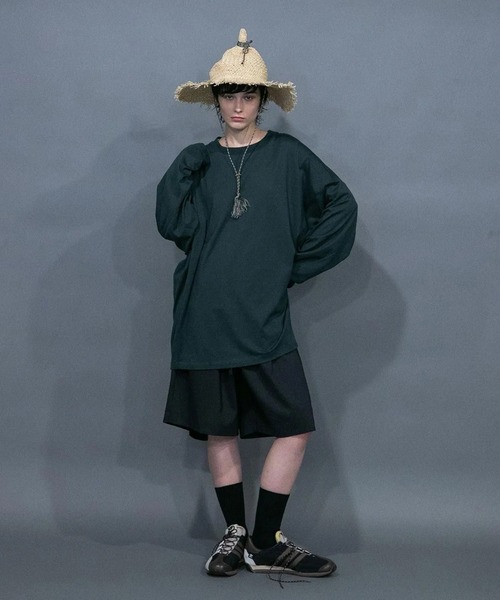 my beautiful landlet(マイビューティフルランドレット)の「【my beautiful landlet】 GIZANDY JERSEY L/S TEE(Tシャツ/カットソー・メンズ・ブラック/オリーブ/ホワイト/レッド/グリーン・1/0)」の4枚目の写真