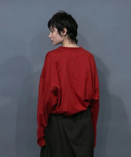 my beautiful landlet(マイビューティフルランドレット)の「【my beautiful landlet】 GIZANDY JERSEY L/S TEE(Tシャツ/カットソー・メンズ・ブラック/オリーブ/ホワイト/レッド/グリーン・1/0)」の11枚目の写真