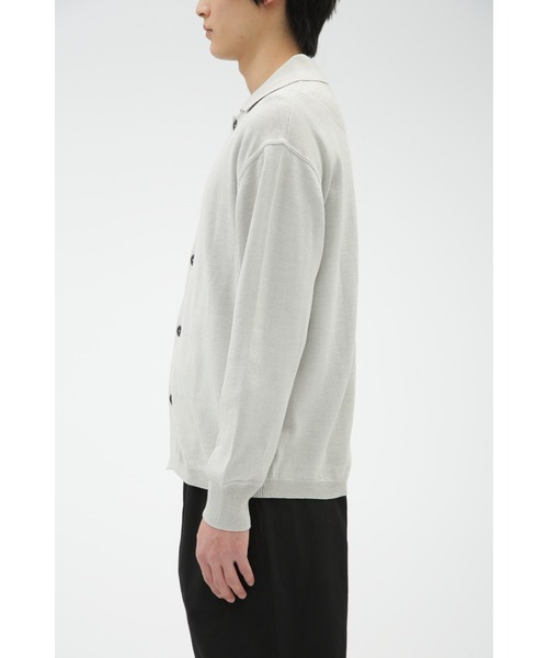 MHL.（エムエイチエル）の「COATED DRY COTTON（カーディガン/ボレロ・メンズ・ネイビー/グレー系その他・MEDIUM/LARGE）」の4枚目の写真