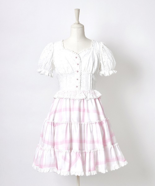 mellfy memory(メルフィーメモリー)の「Feeling happy lace ワンピース(ワンピース・レディース・ピンク/ホワイト・M/S)」の11枚目の写真