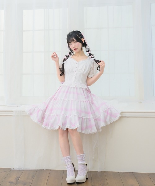 Feeling happy lace ワンピース（ワンピース）｜mellfy memory