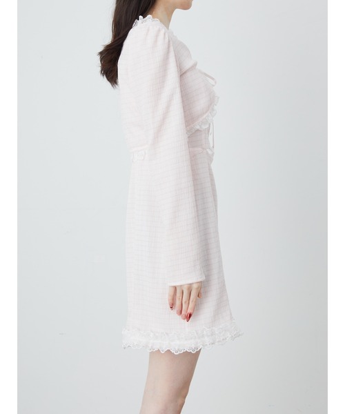 Ank Rouge（アンクルージュ）の「おなかチラ開きアンサンブル（ワンピース・レディース・ピンク/ブラック/レッド・M）」の6枚目の写真