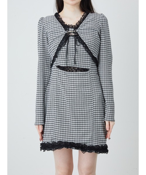 Ank Rouge（アンクルージュ）の「おなかチラ開きアンサンブル（ワンピース・レディース・ピンク/ブラック/レッド・M）」の8枚目の写真