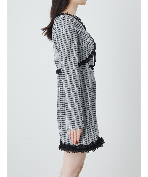 Ank Rouge（アンクルージュ）の「おなかチラ開きアンサンブル（ワンピース・レディース・ピンク/ブラック/レッド・M）」の9枚目の写真