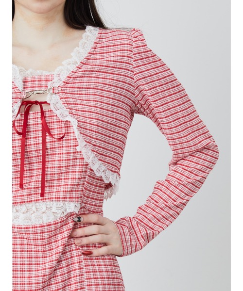 Ank Rouge（アンクルージュ）の「おなかチラ開きアンサンブル（ワンピース・レディース・ピンク/ブラック/レッド・M）」の14枚目の写真