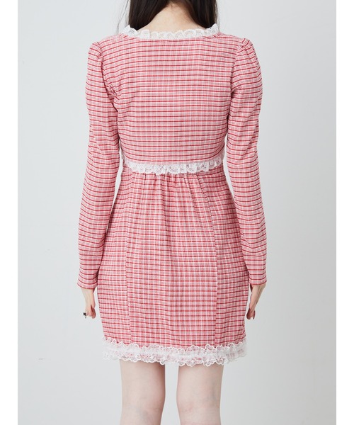 Ank Rouge（アンクルージュ）の「おなかチラ開きアンサンブル（ワンピース・レディース・ピンク/ブラック/レッド・M）」の15枚目の写真