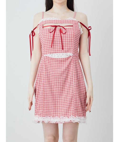 Ank Rouge（アンクルージュ）の「おなかチラ開きアンサンブル（ワンピース・レディース・ピンク/ブラック/レッド・M）」の17枚目の写真