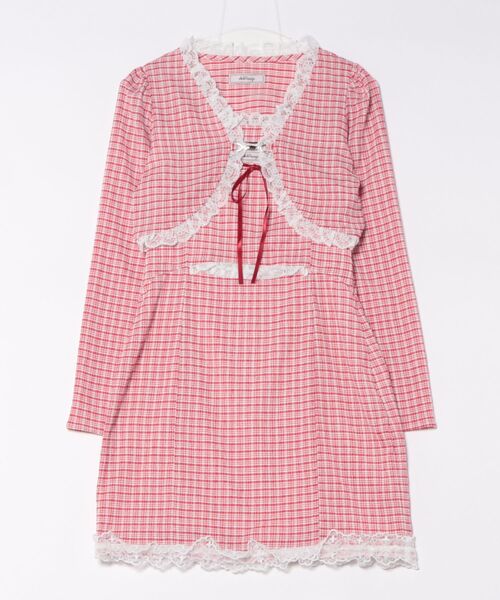 Ank Rouge（アンクルージュ）の「おなかチラ開きアンサンブル（ワンピース・レディース・ピンク/ブラック/レッド・M）」の22枚目の写真