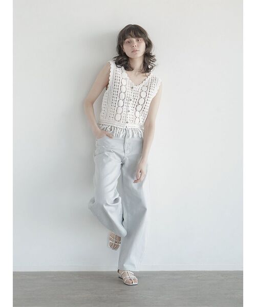 FIKA.(フィーカ)の「Scalloped crochet vest(その他トップス・レディース・オフホワイト・MEDIUM)」の18枚目の写真