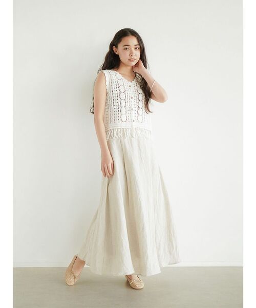FIKA.(フィーカ)の「Scalloped crochet vest(その他トップス・レディース・オフホワイト・MEDIUM)」の2枚目の写真