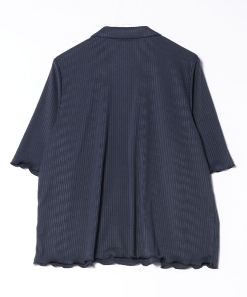 leswel(レスウェル)の「【L~5L 大きいサイズ】ランダムテレコポロシャツ 半袖 春夏(ポロシャツ・レディース・ブラック/グリーン/ネイビー・5L/4L/3L/LL/L)」の18枚目の写真