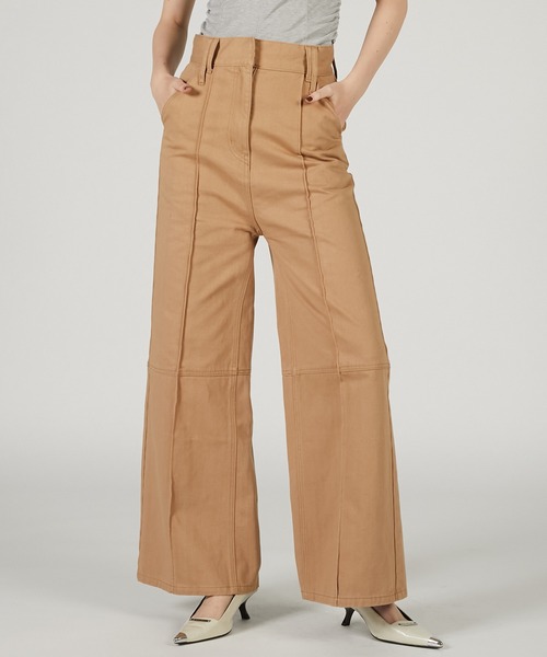 PRANK PROJECT（プランクプロジェクト）の「スーパーハイウエストバックヘムファスナーデニム / Super High Waist Back Hem Zipper Denim（デニムパンツ・レディース・ネイビー/ベージュ/ブルー・36/38）」の2枚目の写真