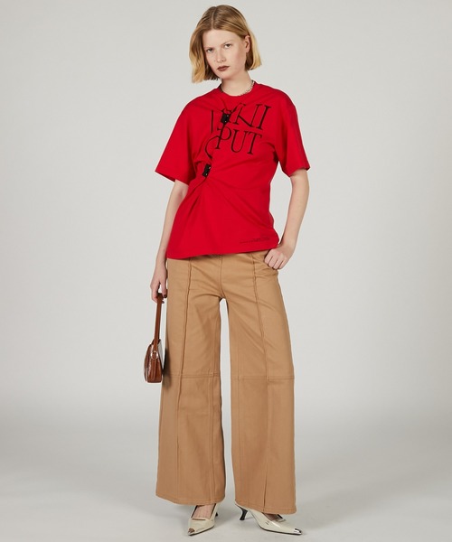 PRANK PROJECT（プランクプロジェクト）の「スーパーハイウエストバックヘムファスナーデニム / Super High Waist Back Hem Zipper Denim（デニムパンツ・レディース・ネイビー/ベージュ/ブルー・36/38）」の4枚目の写真