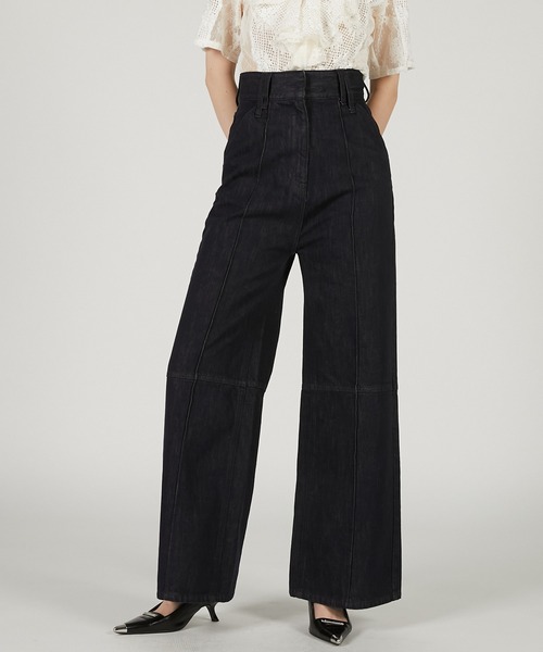 PRANK PROJECT（プランクプロジェクト）の「スーパーハイウエストバックヘムファスナーデニム / Super High Waist Back Hem Zipper Denim（デニムパンツ・レディース・ネイビー/ベージュ/ブルー・36/38）」の11枚目の写真