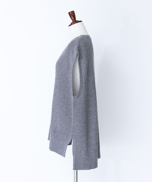 n'OrLABEL（ノアールレーベル）の「『ミックスヤーンニットベスト』（ベスト・レディース・ベージュ/ブラック/ブルー・FREE）」の16枚目の写真