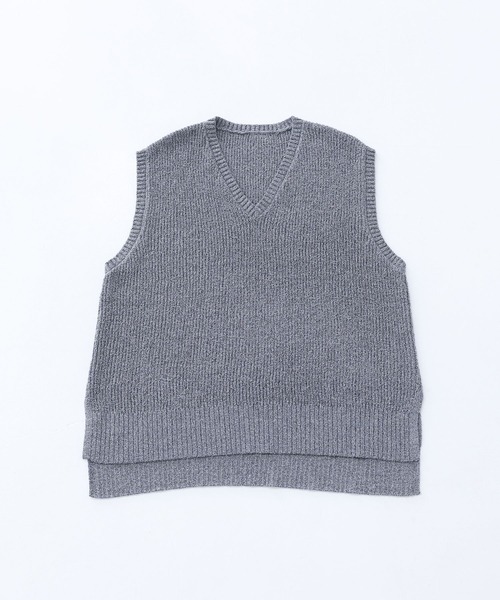 n'OrLABEL（ノアールレーベル）の「『ミックスヤーンニットベスト』（ベスト・レディース・ベージュ/ブラック/ブルー・FREE）」の6枚目の写真