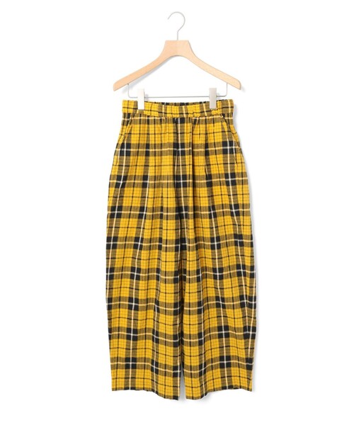 MidiUmi(ミディウミ)の「MidiUmi ワイドイージーパンツチェック(その他パンツ・レディース・ブラック/ネイビー/イエロー・FREE)」の3枚目の写真