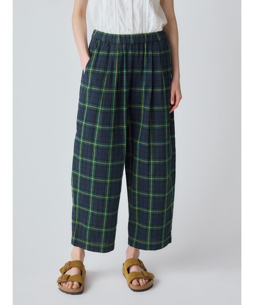 MidiUmi(ミディウミ)の「MidiUmi ワイドイージーパンツチェック(その他パンツ・レディース・ブラック/ネイビー/イエロー・FREE)」の11枚目の写真