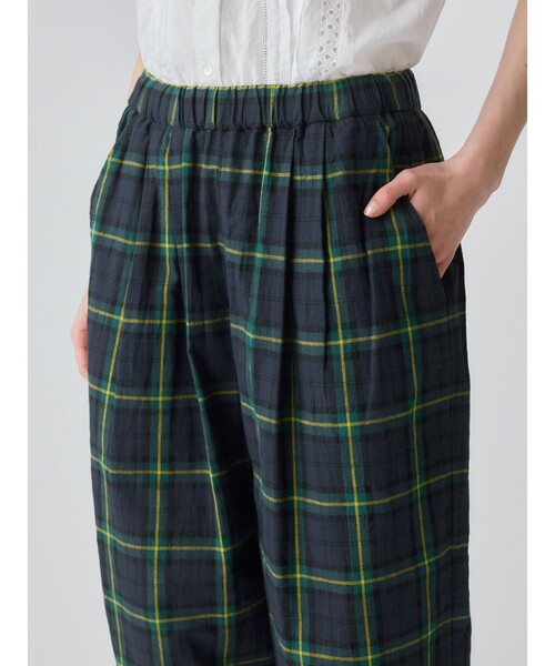 MidiUmi(ミディウミ)の「MidiUmi ワイドイージーパンツチェック(その他パンツ・レディース・ブラック/ネイビー/イエロー・FREE)」の15枚目の写真