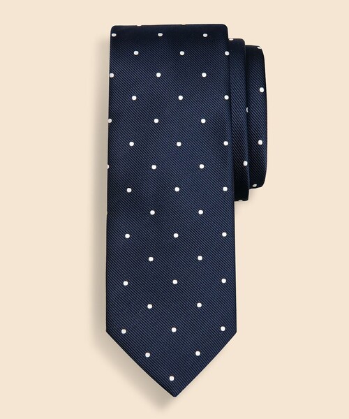 BROOKS BROTHERS（ブルックスブラザーズ）の「シルク　ドット　レップタイ　Made in USA（ネクタイ・メンズ・ライトブルー/ピンク/ホワイト×ネイビー/グレー/ブラック×ホワイト・ONE SIZE）」の2枚目の写真