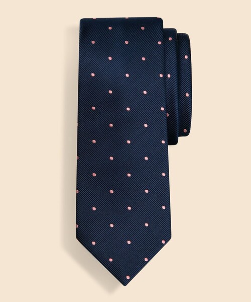 BROOKS BROTHERS（ブルックスブラザーズ）の「シルク　ドット　レップタイ　Made in USA（ネクタイ・メンズ・ライトブルー/ピンク/ホワイト×ネイビー/グレー/ブラック×ホワイト・ONE SIZE）」の5枚目の写真