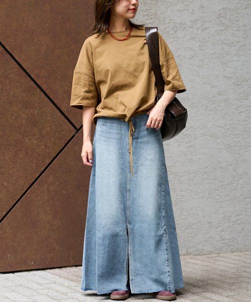 JOURNAL STANDARD relume（ジャーナルスタンダード　レリューム）の「《追加2》9oz C/R ジョイントデニムスカート（デニムスカート・レディース・ブルー・36/38）」の2枚目の写真