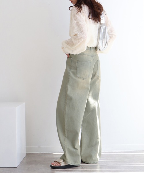 NOGLE(ノグル)の「【NOGLE/ノグル】ワイドケミカルデニム(デニムパンツ・レディース・ブルー系その他/ライトブルー/ブラック/ブルー・S/M)」の8枚目の写真