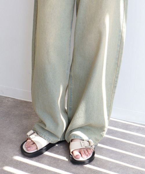 NOGLE(ノグル)の「【NOGLE/ノグル】ワイドケミカルデニム(デニムパンツ・レディース・ブルー系その他/ライトブルー/ブラック/ブルー・S/M)」の11枚目の写真