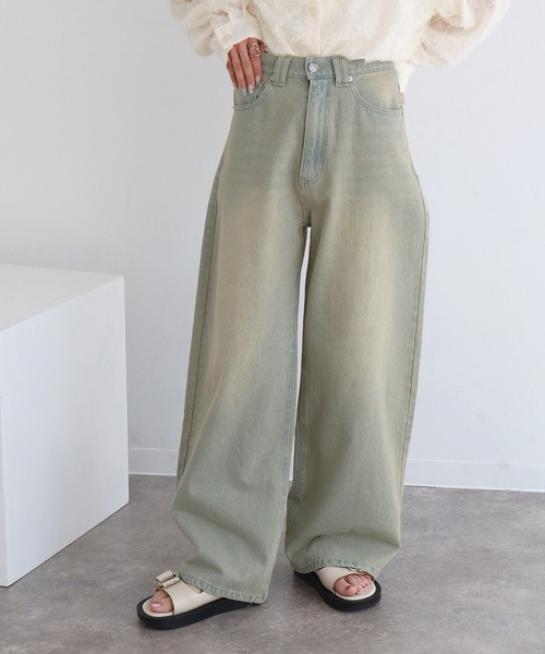 NOGLE(ノグル)の「【NOGLE/ノグル】ワイドケミカルデニム(デニムパンツ・レディース・ブルー系その他/ライトブルー/ブラック/ブルー・S/M)」の10枚目の写真