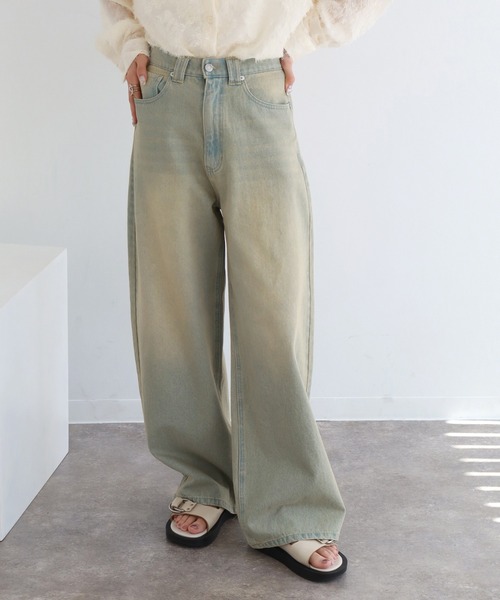 NOGLE(ノグル)の「【NOGLE/ノグル】ワイドケミカルデニム(デニムパンツ・レディース・ブルー系その他/ライトブルー/ブラック/ブルー・S/M)」の17枚目の写真