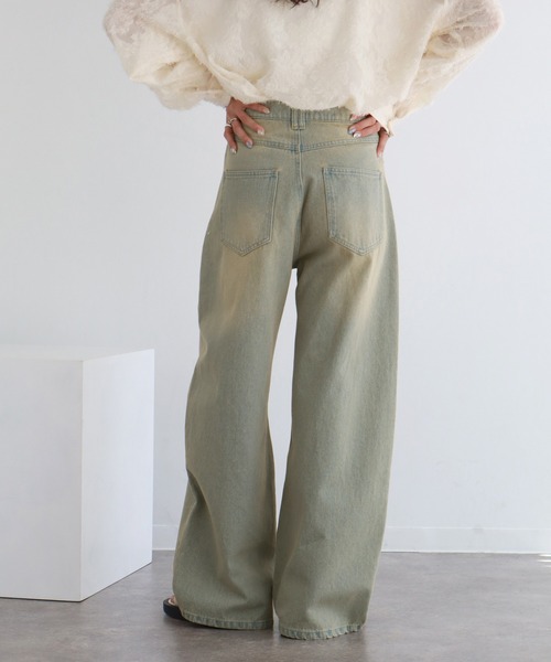 NOGLE(ノグル)の「【NOGLE/ノグル】ワイドケミカルデニム(デニムパンツ・レディース・ブルー系その他/ライトブルー/ブラック/ブルー・S/M)」の9枚目の写真