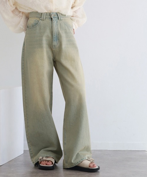 NOGLE(ノグル)の「【NOGLE/ノグル】ワイドケミカルデニム(デニムパンツ・レディース・ブルー系その他/ライトブルー/ブラック/ブルー・S/M)」の12枚目の写真