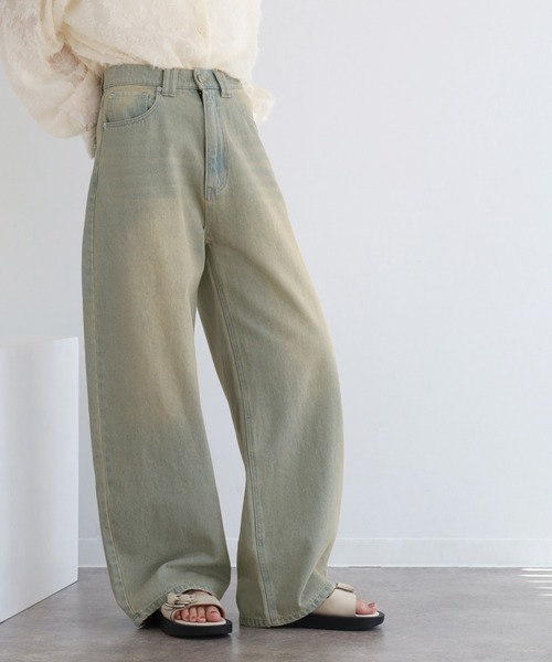 NOGLE(ノグル)の「【NOGLE/ノグル】ワイドケミカルデニム(デニムパンツ・レディース・ブルー系その他/ライトブルー/ブラック/ブルー・S/M)」の15枚目の写真