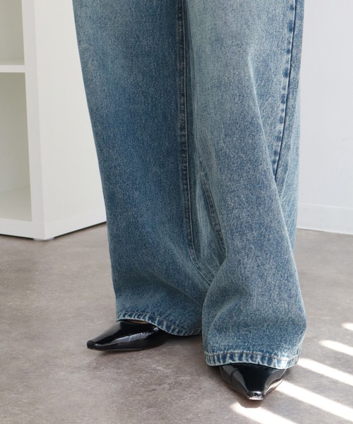 NOGLE(ノグル)の「【NOGLE/ノグル】ワイドケミカルデニム(デニムパンツ・レディース・ブルー系その他/ライトブルー/ブラック/ブルー・S/M)」の20枚目の写真