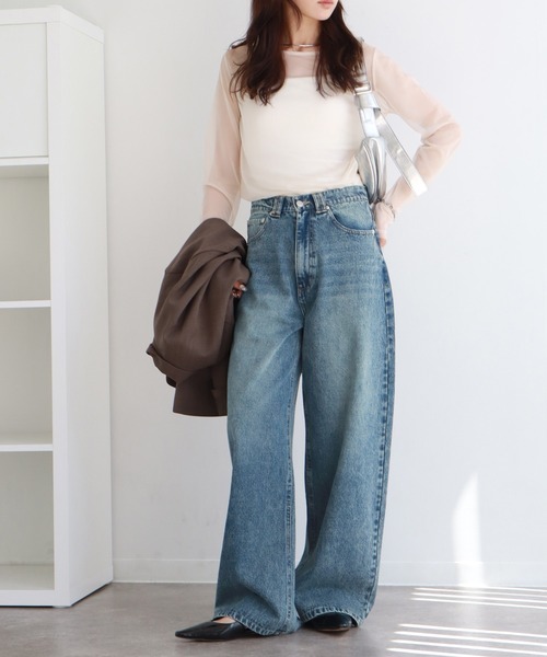 NOGLE(ノグル)の「【NOGLE/ノグル】ワイドケミカルデニム(デニムパンツ・レディース・ブルー系その他/ライトブルー/ブラック/ブルー・S/M)」の22枚目の写真