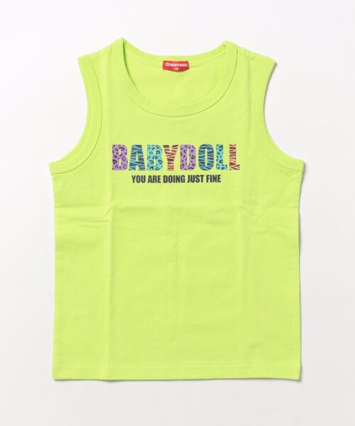 BABYDOLL（ベビードール）の「【綿100％】 カラフルロゴタンクトップ 0542K（タンクトップ・キッズ・ブラック/イエロー×グリーン・90cm/100cm/120cm/110cm/130cm/140cm/80ｃｍ）」の5枚目の写真