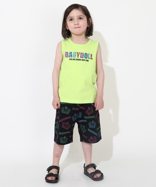 BABYDOLL（ベビードール）の「【綿100％】 カラフルロゴタンクトップ 0542K（タンクトップ・キッズ・ブラック/イエロー×グリーン・90cm/100cm/120cm/110cm/130cm/140cm/80ｃｍ）」の11枚目の写真