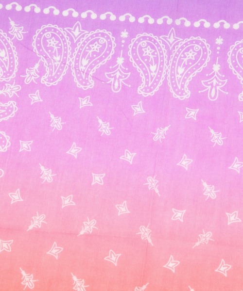 BAYFLOW（ベイフロー）の「BFカラーバンダナハンカチ50×50（バンダナ/スカーフ・レディース・ブルー/パープル/オレンジ/グリーン・0）」の6枚目の写真