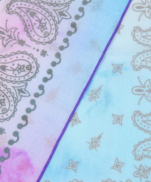 BAYFLOW（ベイフロー）の「BFカラーバンダナハンカチ50×50（バンダナ/スカーフ・レディース・ブルー/パープル/オレンジ/グリーン・0）」の14枚目の写真