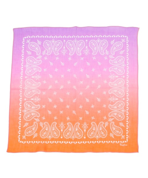 BAYFLOW（ベイフロー）の「BFカラーバンダナハンカチ50×50（バンダナ/スカーフ・レディース・ブルー/パープル/オレンジ/グリーン・0）」の19枚目の写真