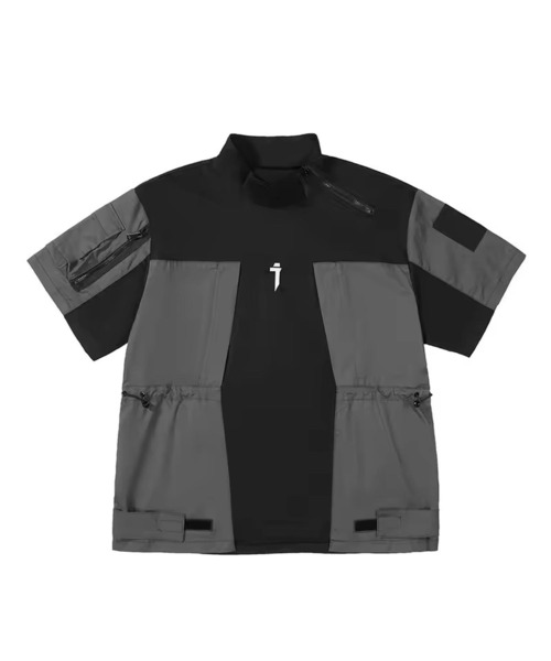 WESTSEA（ウエストシー）の「吉業重工 バイカラー 半袖テックシャツ（Tシャツ/カットソー・メンズ・ブラック/グレー・L/XL/M）」の5枚目の写真
